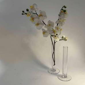 A Pair of Soli-Fleur Glass Vases